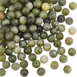 2 Strands Natural Chinese Green Jade Beads Strands, TaiWan Jade, Round, 6mm, Hole: 1mm, about 58~60pcs/strand, 15 inch(38.1cm)