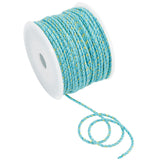 Polyester Cord, for Jewelry Making, Turquoise, 2mm, about 27.34 Yards(25m)/Roll