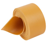 2M Flat Double Face Lychee Pattern Imitation Leather Band, Goldenrod, 37.5x1.8mm, about 2.19 Yards(2m)/Roll