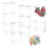 120Pcs Transparent PVC Box Candy Treat Gift Box, for Wedding Party Baby Shower Packing Box, Rectangle, Clear, Finished Product: 7x3.7x6.6cm; Unfold: 16.4x10.7x0.07cm