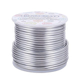 Round Aluminum Wire, Silver, 10 Gauge, 2.5mm, about 80.38 Feet(24.5m)/roll