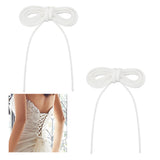 2M Flat Satin Ribbons, for Webbing Dress Zipper Replacements, White, 5mm, about 2.19 Yards(2m)/Bundle