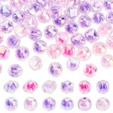 72Pcs 12 Styles UV Plating Transparent Acrylic Beads, Round & Polygon & Rectangle & Pumpkin, Mixed Color, 15~16x14~16mm, Hole: 2.7~3.1mm, 6pcs/style