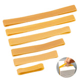 6Pcs 6 Colors Rubber Band, Fastening Belt, Ceramic Crafts Mold Binding Band, Sandy Brown, 9.5~60.4x2.5~2.7cm, 1pc/style