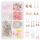 DIY Earrings Making Kits, include Brass Linking Rings & Earring Hooks, Alloy Enamel & Acrylic & Glass & Resin Pendants, Quartz Beads