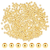 Brass Beads, Long-Lasting Plated, Rondelle, Golden, 3x2.5mm, Hole: 1.2mm, 500pcs/box