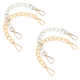 Bag Extender Chains, with Aluminum Curb Link Chains and Alloy Swivel Clasps, Mixed Color, 20~21.8cm, 1.15mm, 4strands/box