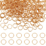 300Pcs Brass Open Jump Rings, Long-Lasting Plated, Round Ring, Real 18K Gold Plated, 20 Gauge, 8x0.8mm, Inner Diameter: 6.4mm