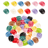 48Pcs 12 Colors Opaque Acrylic Beads, Cowboy Hat, Mixed Color, 26x21mm, 4pcs/color