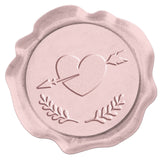 Adhesive Wax Seal Stickers, Envelope Seal Decoration, for Craft Scrapbook DIY Gift, Heart Pattern, 3cm, about 50pcs/box