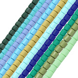 610Pcs 10 Colors Handmade Polymer Clay Bead Strands, Column, Mixed Color, 6.5x6mm, Hole: 1.2mm, 1 strand/color