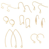 48Pcs 8 Style 304 Stainless Steel Earring Hooks, Golden, 6pcs/style