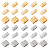36Pcs 6 Style 201 & 304 Stainless Steel Slide Charms, Rectangle, Mixed Color, 4~13x7.5~12.5x5~7.5mm, Hole: 4~5.5x9.5~10.5mm, 6pcs/style
