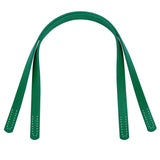 PU Leather Sew on Bag Handles, for Purse Making, Dark Green, 61.3~61.5x1.85x0.4cm, Hole: 1.8mm