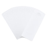 Frosted PVC Plastic Hangtagt, Rectangle, White, 20.3x8.2x0.038cm, Hole: 3.175cm, 30pcs/set