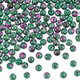 2 Strands Synthetic Ruby in Zoisite Beads Strands, Round, 6mm, Hole: 1mm, about 64pcs/strand, 15.1 inch