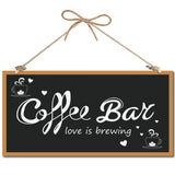 Printed Wood Hanging Wall Decorations, for Front Door Home Decoration, with Jute Twine, Rectangle with Word, Black, 30x15x0.5cm, Rope: 40cm