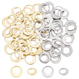 100Pcs 2 Colors 304 Stainless Steel Linking Rings, Golden & Stainless Steel Color, 10x1mm, 50pcs/color