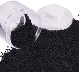 12/0 Grade A Glass Seed Beads, Baking Varnish, Opaque Colours, Round, Black, 2x1.5mm, Hole: 0.3mm, about 150g/box, about 10000pcs/box