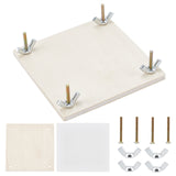 Flower & Leaf Press Kit, including Wood Experimental Table Assembly Accessories & Paper, Blanched Almond, 14pcs/set