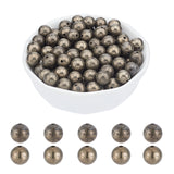 Natural Pyrite Beads Strands, Round, 8mm, Hole: 1mm, about 50pcs/strand, 15.74 inch, 2strands/box