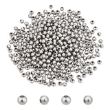 304 Stainless Steel Beads, Hollow Round, Stainless Steel Color, 5x4.5mm, Hole: 1.8mm, about 200pcs/bag, 2bags/box