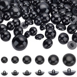 180Pcs 6 Style Craft Plastic Doll Eyes, Stuffed Toy Eyes, Mushroom, Black, 15x10mm, Hole: 3mm