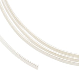 999 Sterling Silver Rectangle Flat Wire, for Rings Bangles Jewelry Maknig, Silver, 2x0.4mm, about 1.64 Feet(0.5m)/Box