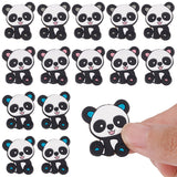 18Pcs 3 Colors Panda Silicone Beads, DIY Nursing Necklaces and Bracelets Making, Chewing Pendants For Teethers, Mixed Color, 28.5x24x6.5mm, Hole: 2mm, 6pcs/color