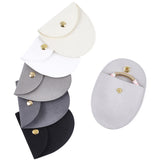 6Pcs 6 Colors Microfiber Jewelry Storage Bags, with Snap Fastener, for Earrings, Bracelets, Rings Storage, Arch Shape, Mixed Color, 7.95x7.8x0.15~0.3cm, 1pc/color