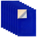 8Pcs Jewelry Flocking Cloth, Polyester, Self-adhesive Fabric, Rectangle, Dark Blue, 29.5x20x0.07cm