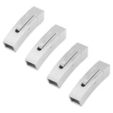 304 Stainless Steel Bayonet Clasps, Matte Style, Matte Platinum Color, 28.5x7mm, Hole: 5x5mm, 4sets/box
