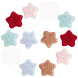 10Pcs 5 Color Star Wool Felt Craft Decoration, for DIY Hairpin Brooch Accessories Supplies, Mixed Color, 26x26x9mm, 2pcs/color, 5 Color, 10pcs