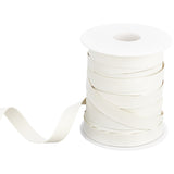 PVC Synthetic Rubber Cord, Flat, White, 10mm, about 20.01 Yards(18.3m)/Roll