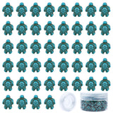 Synthetical Turquoise Beads, Dyed, Tortoise, Turquoise, 18x14x8mm, Hole: 1mm, 95~100pcs/box