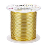 Round Copper Wire, for Wire Wrapped Jewelry Making, Light Gold, 18 Gauge, 1mm, about 98.42 Feet(30m)/roll