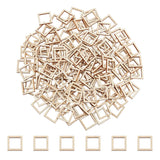 Beechwood Linking Rings, Square, 20x20x2mm, Inner Diameter: 15x15mm