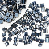 156Pcs MIYUKI TILA Beads, Japanese Seed Beads, 2-Hole, Metallic Colours, Square, (TL464) Light Gunmetal, 5x5x1.9mm, Hole: 0.8mm