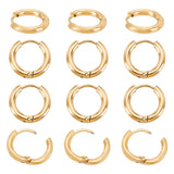 304 Stainless Steel Huggie Hoop Earrings, Hypoallergenic Earrings, Ring, Golden, 10 Gauge, 15x2.5mm, 24pcs