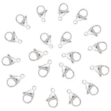 304 Stainless Steel Lobster Claw Clasps, Manual Polishing, Nickel Free, Stainless Steel Color, 15x9x4mm, Hole: 2mm