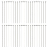 4 Bags Brass Ball Head Pins, for Jewelry Making, Real Platinum Plated, 24 Gauge, 30x0.5mm, Head: 1.8mm, about 100pcs/bag