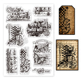 Custom PVC Plastic Clear Stamps, for DIY Scrapbooking, Photo Album Decorative, Cards Making, Word, 160x110x3mm