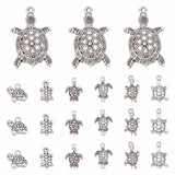 56pcs 7 style Tibetan Style Alloy Turtle/Tortoise Links Connectors & Pendants, Antique Silver, 8pcs/style