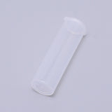 Transparent Plastic Bead Containers, with Hinged Lids, Flip Cover, Column, White, 8.8x3.1cm, Inner Diameter: 2.3cm
