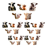 PVC Wall Stickers, Wall Decoration, Cow Pattern, 900x390mm, 2 sheets/set