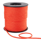 Nylon Braided Cords, Round, Orange Red, 3mm, about 54.68 Yards(50m)/Roll