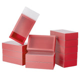 Transparent PVC Window Drawer Display Boxes with Paper Packing Box, Rectangle, for Party Favor Treats, Jewelry Crafts, Red, 17.2x10.2x4.2cm, Inner Diameter: 15x8x4cm