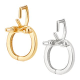 2Pcs 2 Colors 925 Sterling Silver Twister Clasps, Ring, with 925 Stamp, Platinum & Golden, 13x8x1mm, Hole: 4x3.5mm, Inner Diameter: 6mm, 1pc/color
