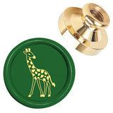 Golden Tone Brass Head, for Wax Seal Stamp DIY Scrapbooking, Giraffe, 25x14.5mm