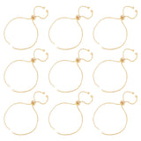 12Pcs Rack Plating Brass Chain Link Bracelet Making, Long-Lasting Plated, Slider Bracelets Making, Real 18K Gold Plated, Single Chain Length: about 115~120mm